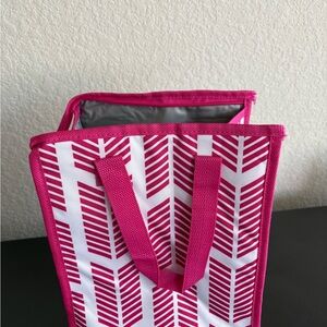 Pink Chevron Insulated Tote Bag